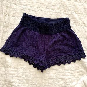 Blue Lace Shorts - size: Small
